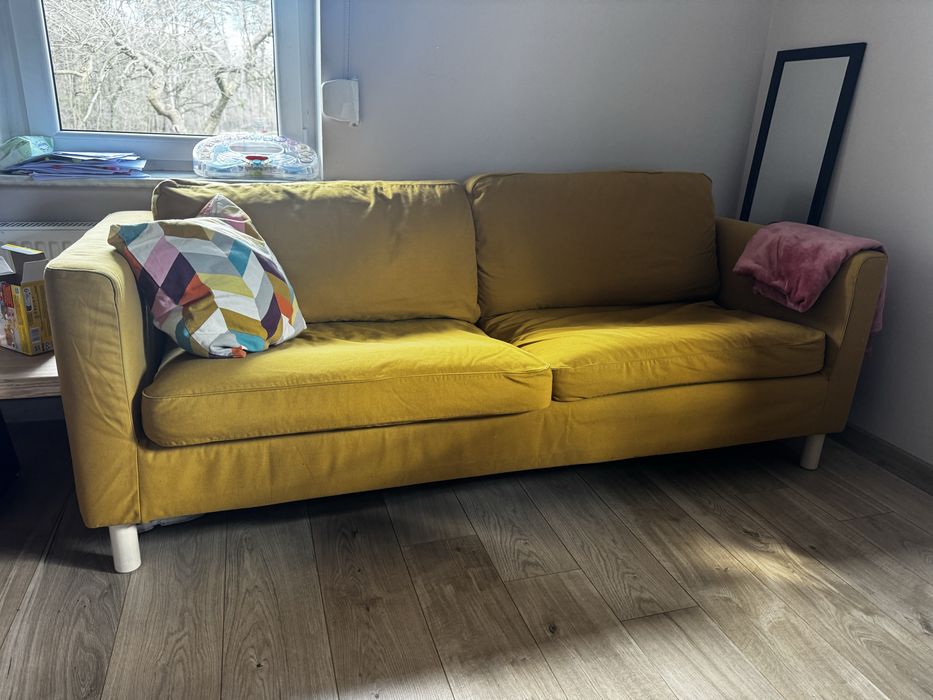 Ikea Parup 3-osobowa sofa / kanapa musztardowa
