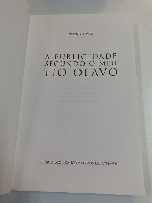 A publicidade segundo o meu tio Olavo, de Edson Athayde