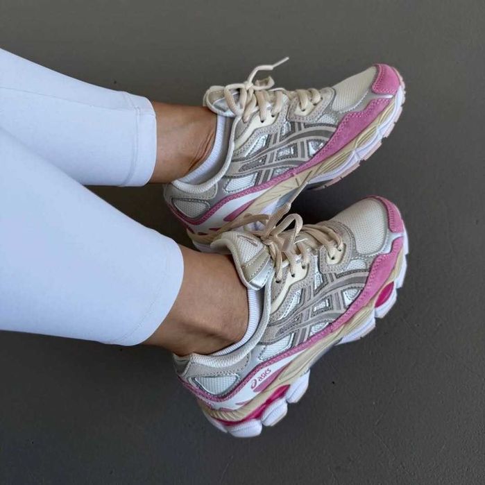 ‼️АКЦІЯ / Останні Розміри‼️Кроссовки Женские Asics Gel-NYC 1090 Cream Pink/Кросівки Жіночі Асікc