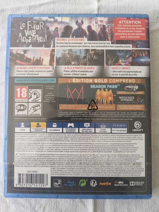 Watch Dogs Legion Gold Edition [PS4, 2020, FR] Novo Selo de Fábrica