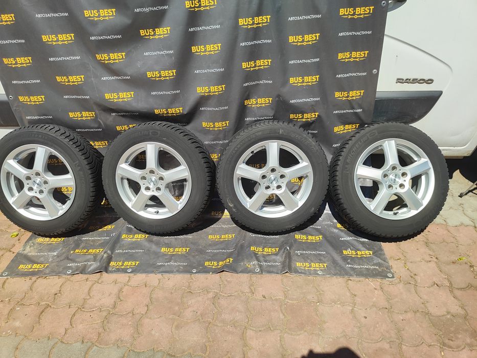 Титани диски шини колеса резина комплект Michelin 185 60 15r  тітани 5*100