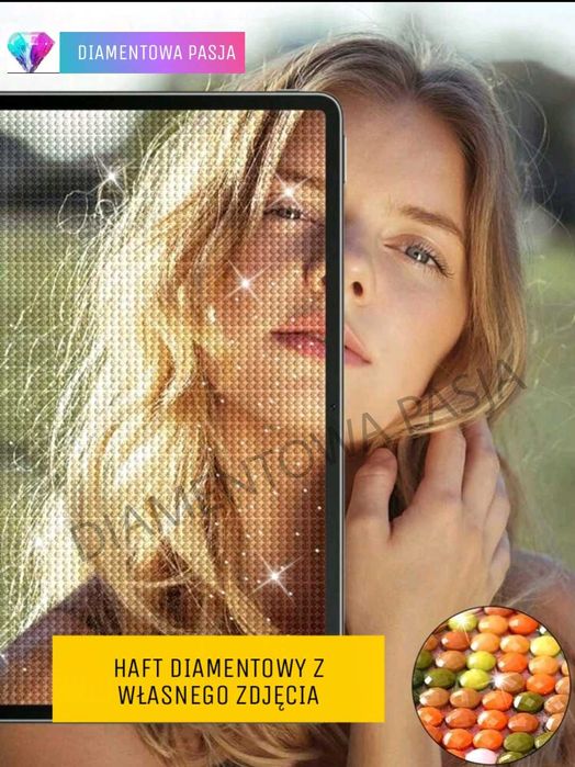 Haft diamentowy Z WŁASNEGO ZDJĘCIA diamenciki okrągłe
