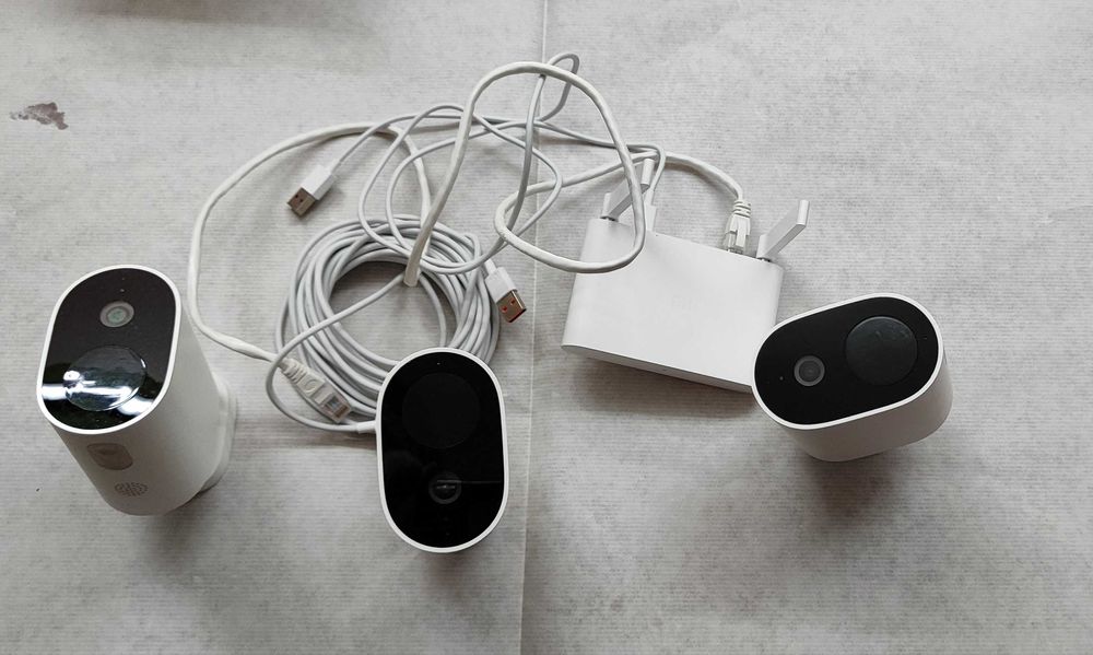 Conjunto 3 Câmaras de Vigilância com bateria XIAOMI Mi Wifi Outdoor 1080p com Receptor