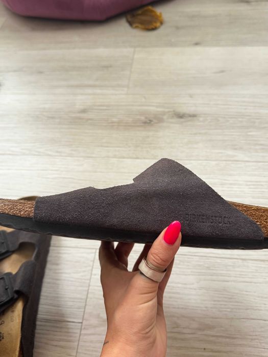 Замшеві шльопанці Birkenstock Arizona 44 р, чоловічі, одягнені 2 рази
