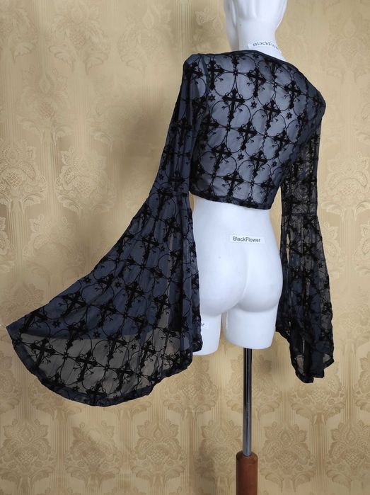 siateczkowa bluzka krzyże goth alternative lolita