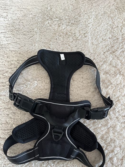 SZELKI dla psa BEZUCISKOWE czarne GUARD M 38-71cm Jamnik Mops