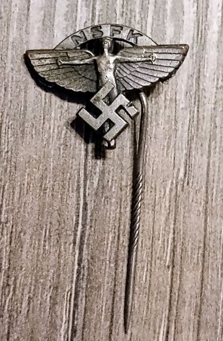 Militaria III Reich Wehrmacht Pin NSFK Aviação
