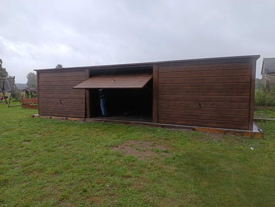 Garaż blaszany garaże blaszane 9x6 profil Rus-Stal kolor 7x5 6x6 5x7