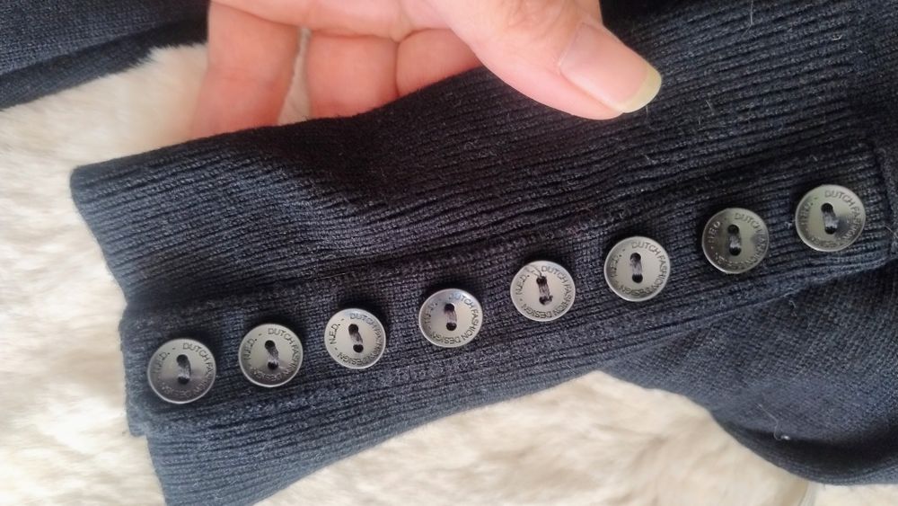 Czarny klasyczny szeroki golf damski rozmiar xl