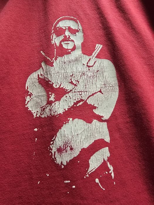 Koszulka męska czerwona tshirt z nadrukiem rozmiar M