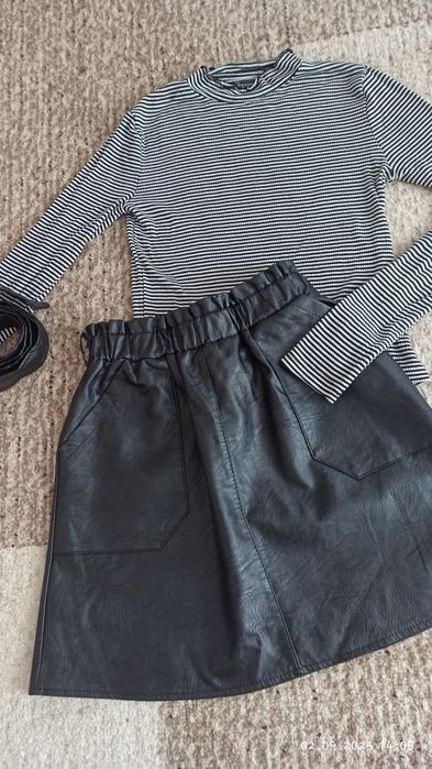 Спідниця, шкіра, для дівчинки