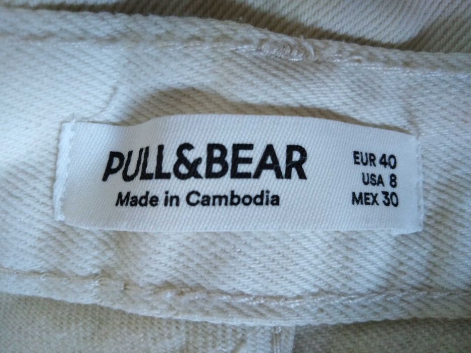 Calças Ganga Creme Pull & Bear 40