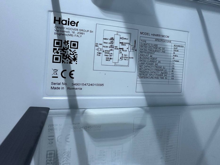 Холодильник вбудований вмонтований під забудову Haier Сток А+++