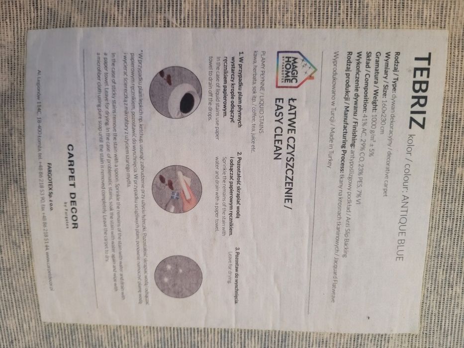 Dywan wymiar 160×230