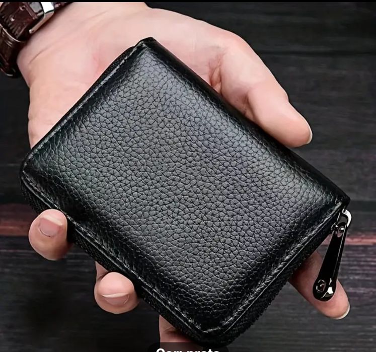 Carteira de cartões em pele sintética