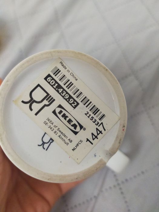 Kubek Ikea ręcznie malowany