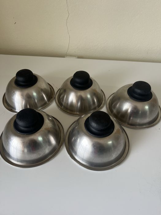 1 Tampas/Cloche em inox – conjunto 6 unidades