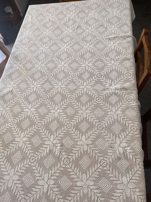 Toalha de renda feita à mão