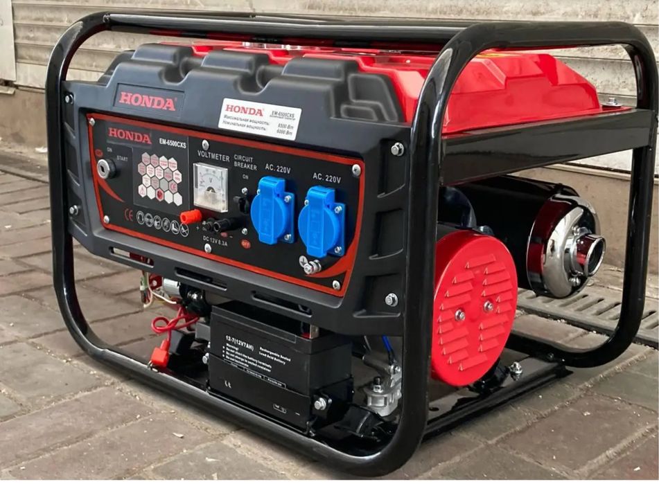 Генератор HONDA EM6500CX на 6-6.5 кВт электростартер бензин однофазний