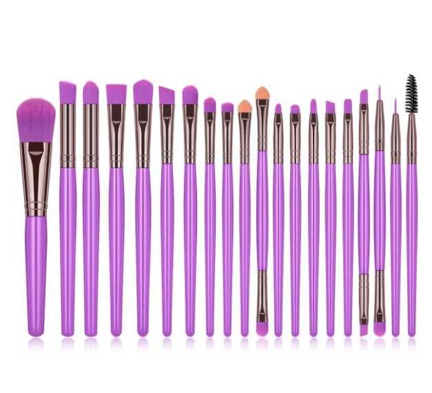 Conjunto 20 Pinceis Maquilhagem - Azuis64286375291137124