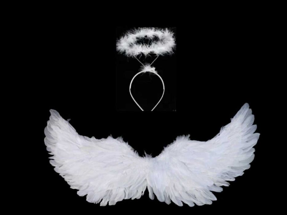 Strój skrzydła Aureola Przebranie kostium aniołek