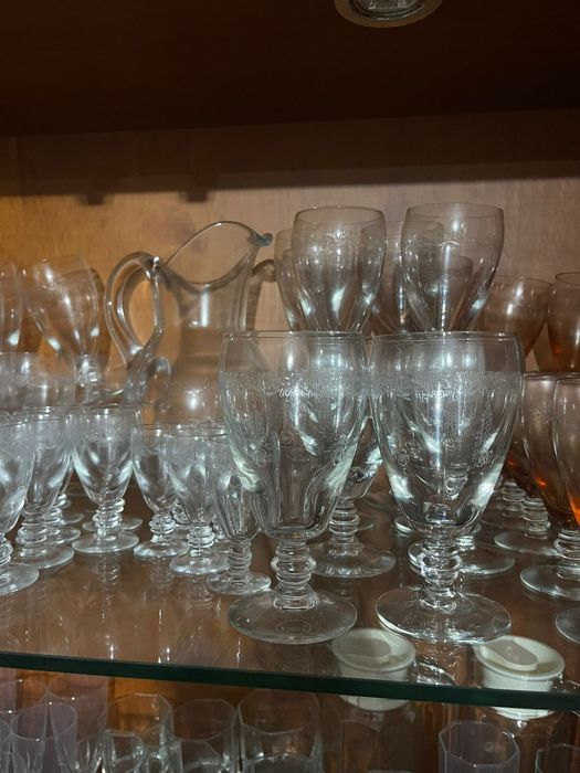 Serviço copos de cristal