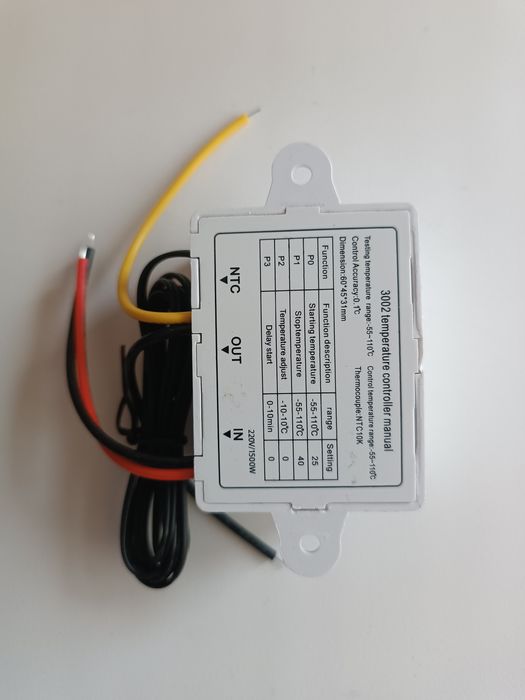 Терморегулятор W3230 W3002 живлення 12 В 220В 10A акваріум