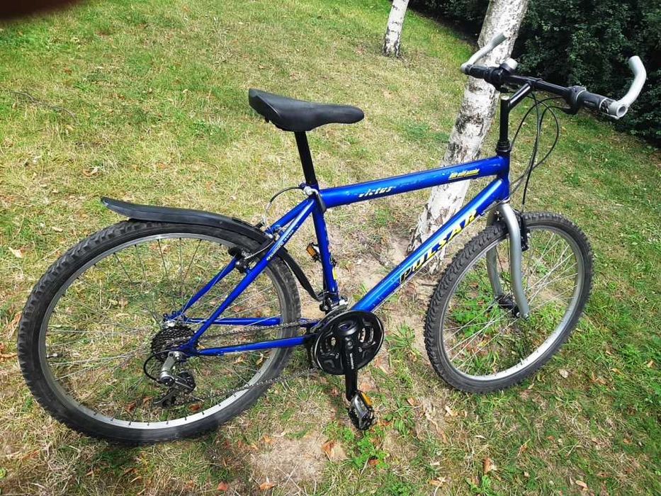 Rower mlodziezowy 26 cali srebrno niebieski lekki PULSAR kola aluminio