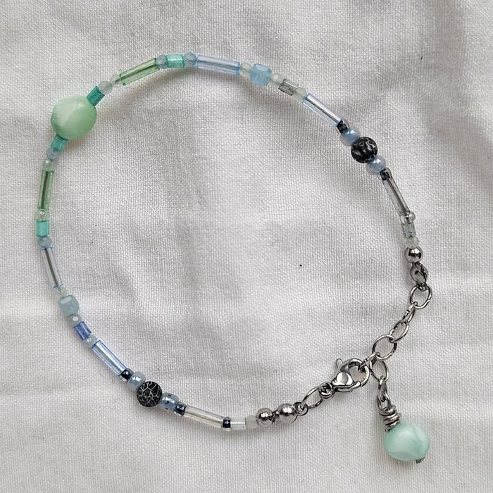 unikatowa bransoletka handmade z kamieniami naturalnymi