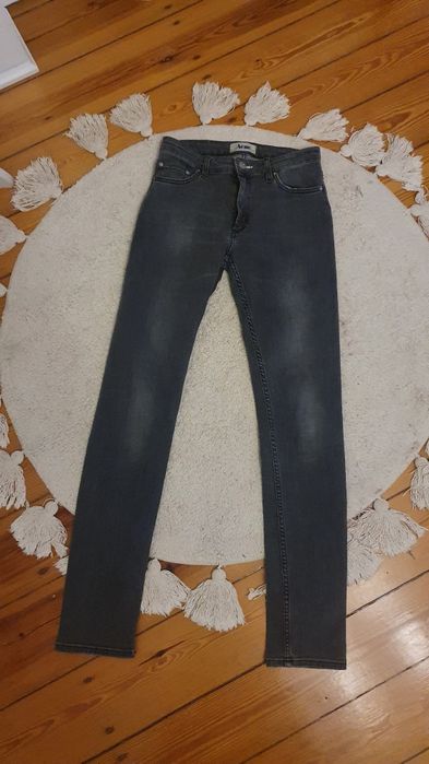 Spodnie damskie popielate skinny fit  jeans Acne 29/32