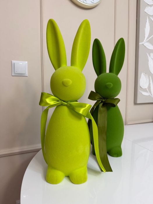 Flokowane zające króliki różne kolory i wielkości