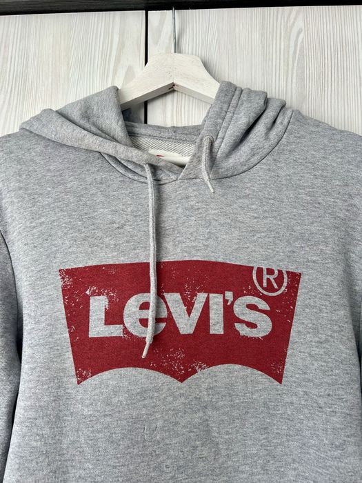 Szara bluza kangurka z kapturem Levi’s S