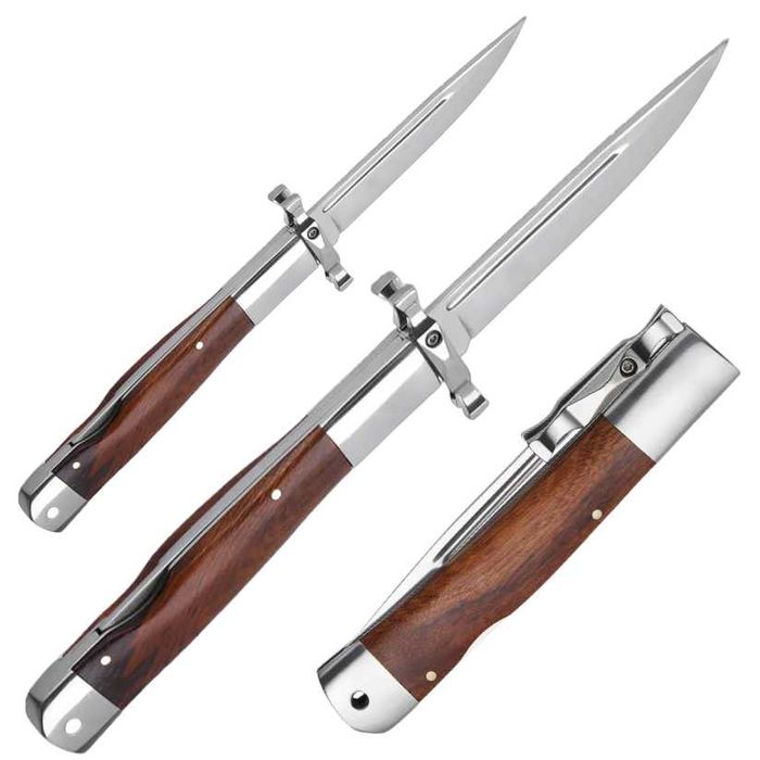Nóż Taktyczny Składany Stal/Drewno Myśliwski Survival 23cm (2916)
