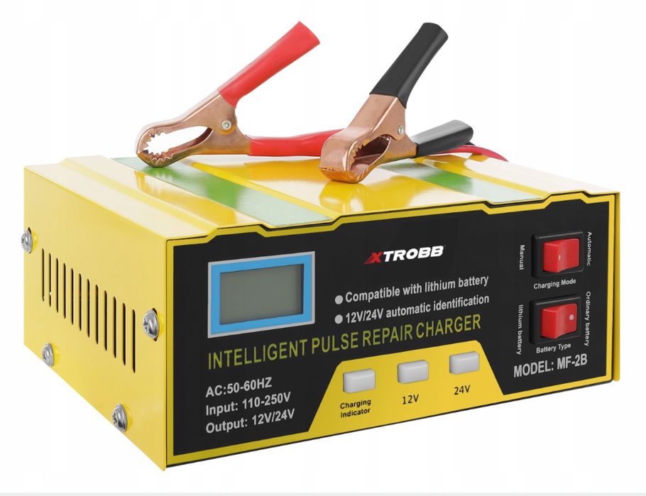 Prostownik Ładowarka do Akumulatora Akumulatorów Samochodowy 12V i 24V