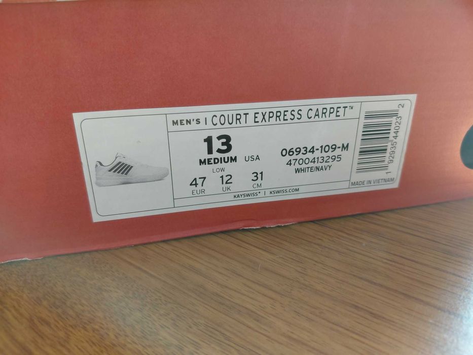 Buty k-swiss court express carpet rozmiar 47