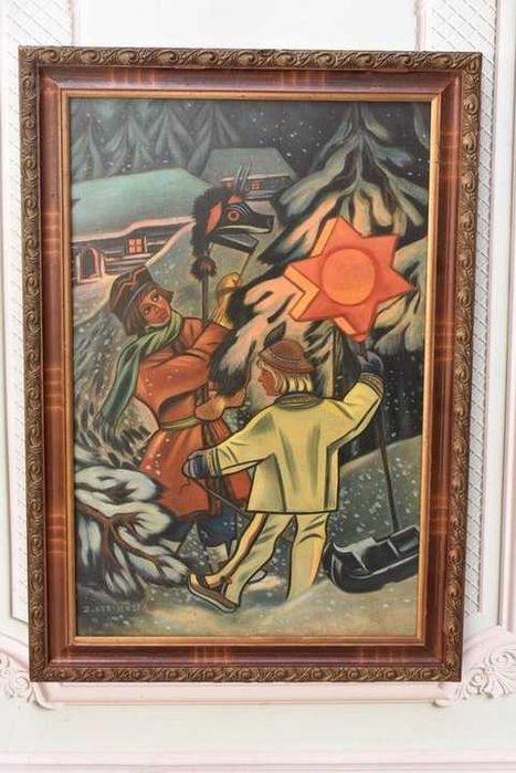 Z. Stryjeńska - Górale z Gwiazdą Betlejemską - Stary Portret Obraz