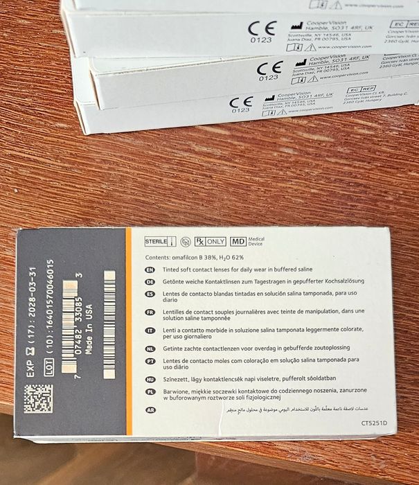 Soczewki szkła kontaktowe -3.75 i -4.00
