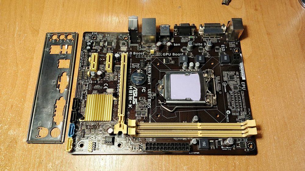 ASUS H81M-K (s1150, Intel H81)mATX+E2 1220 V3+8Гб DDR3-1600+Cooler