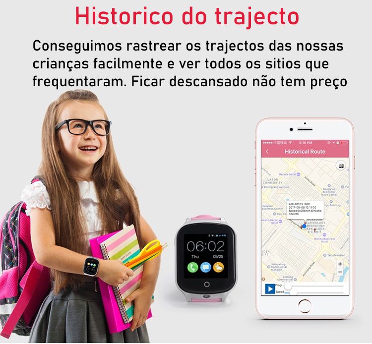relógio rastreador localizador GPS idosos doentes alzheimer crianças