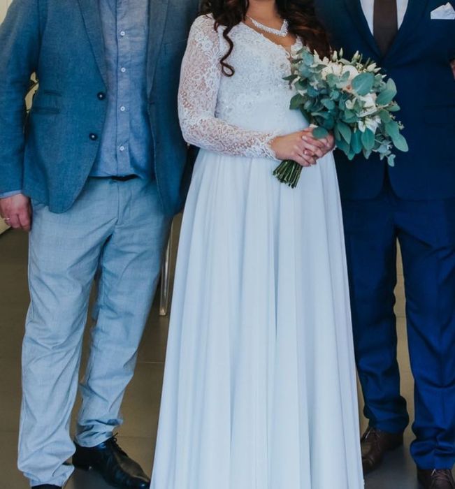 Ciążowa Suknia Ślubna rozm.L/40