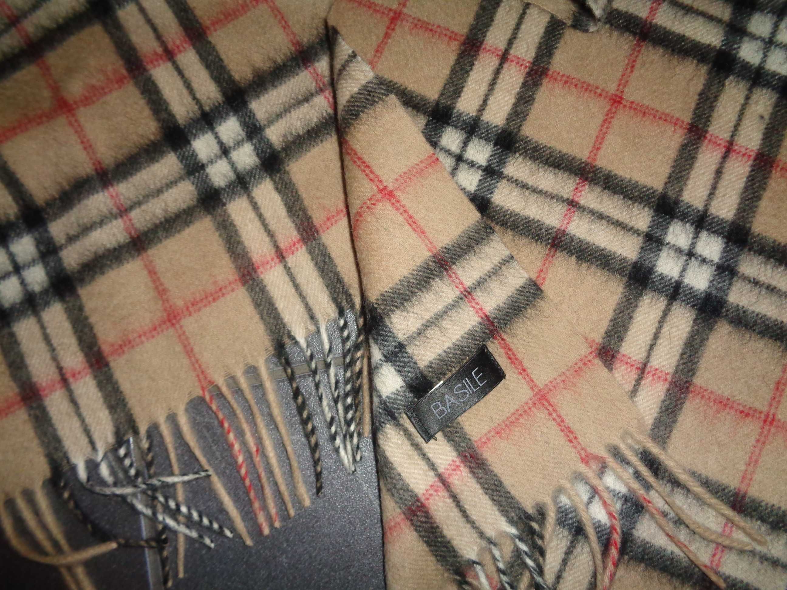 BASILE 100% Wool NOWY oryg. wełniany szal szalik w kratkę burberry Zielona  Góra • OLX.pl