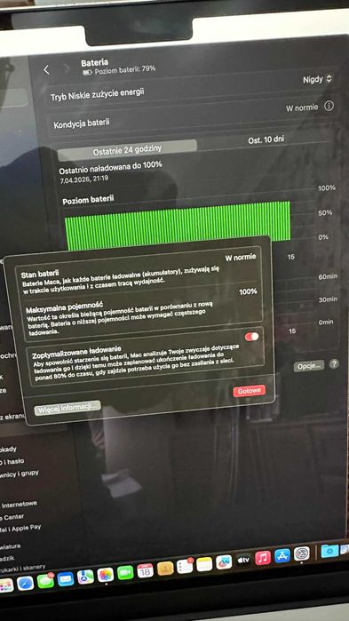 MacBook 15 M3/8/256/ 100% kondycji