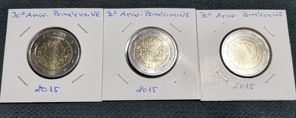 Moeda comemorativa de 2€ "30° Anivº. Da Bandeira da UE" 2015
