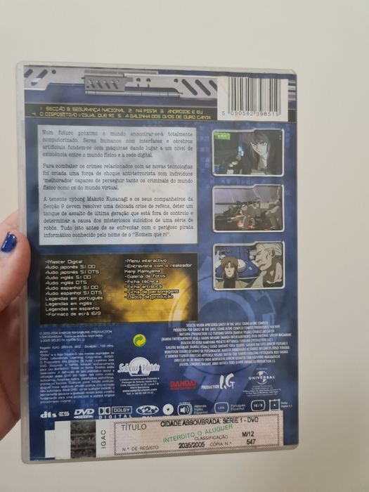 Ghost in the shell - DVD com primeiros 5 episódios