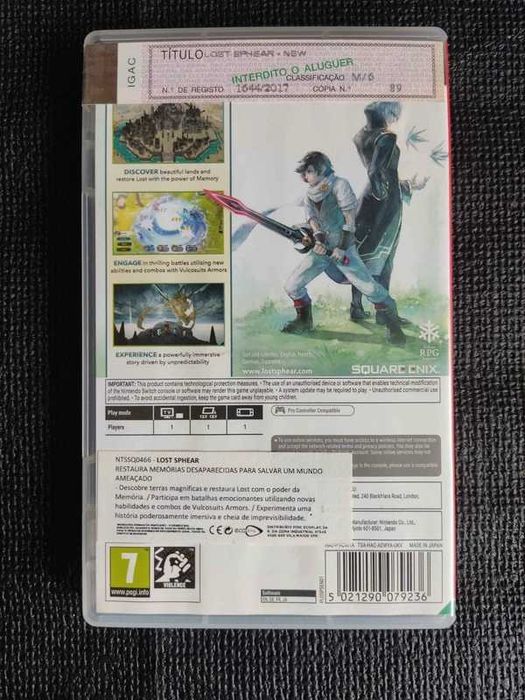 Lost Sphear Nintendo Switch