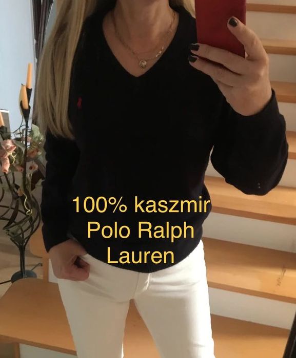 Sweter Polo Ralph Lauren 100% kaszmir L unisex