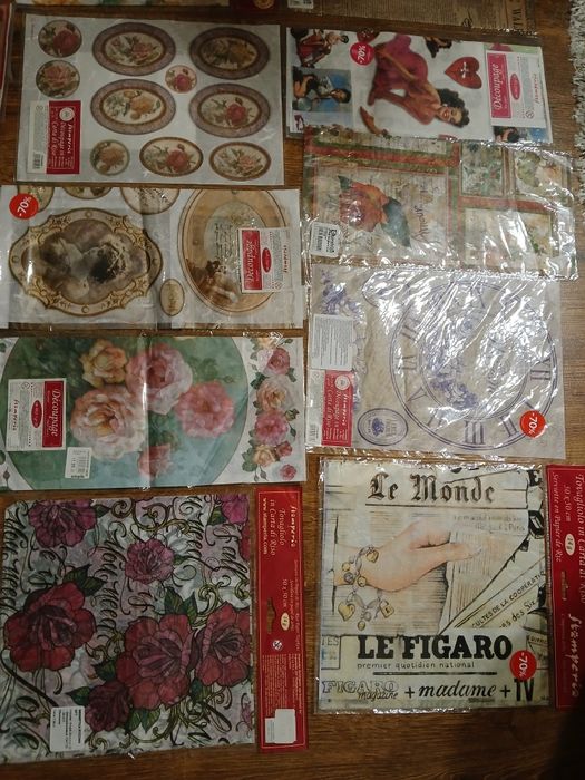 Zestaw Stamperia papier ryżowy do decoupage