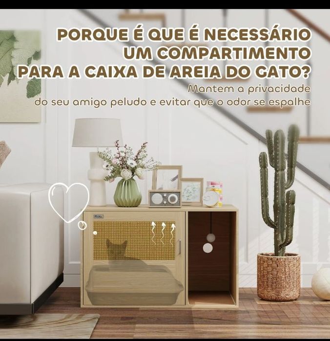 Caixa cama/WC para gato