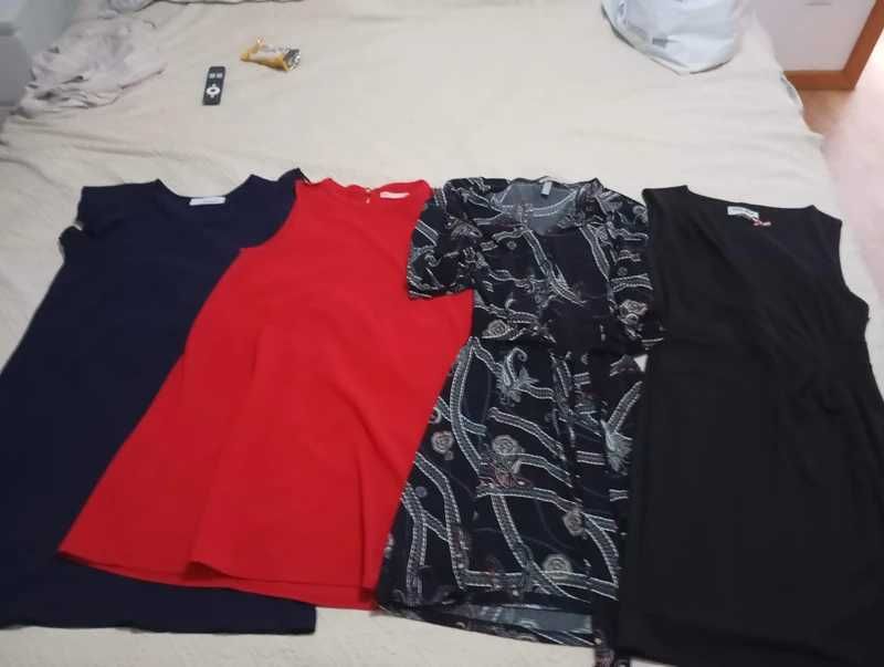 Lote de 4 Vestidos de Mulher (Casuais e Elegantes)