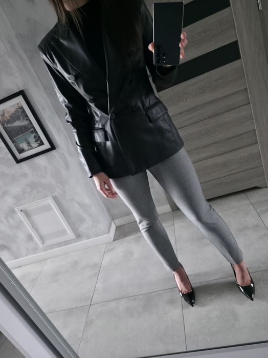 Marynarka żakiet skóra Zara rozm. XS